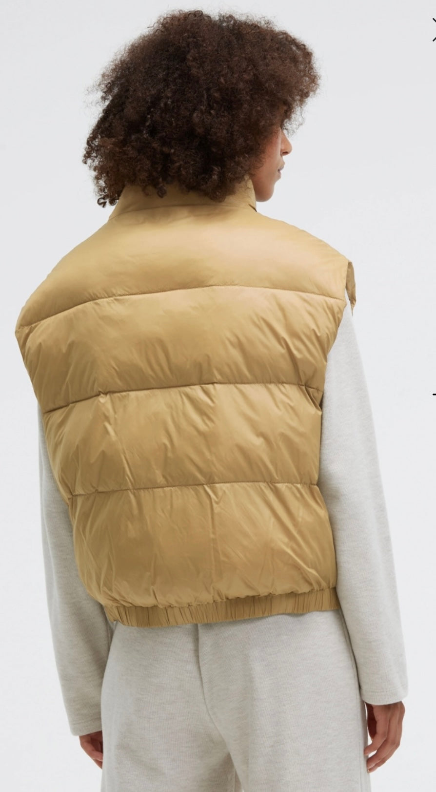 Senses The Label  Steppweste OW:E oversized light cognac