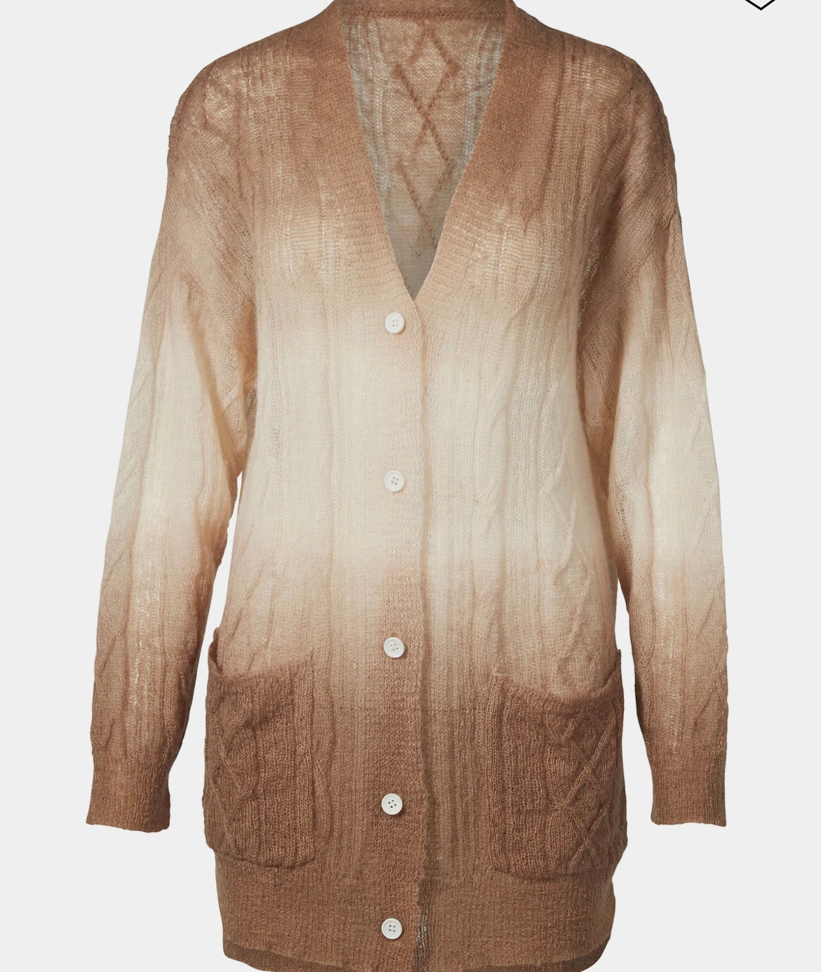 Nü RAIDA Feinstrick Strickjacke Camel Mix