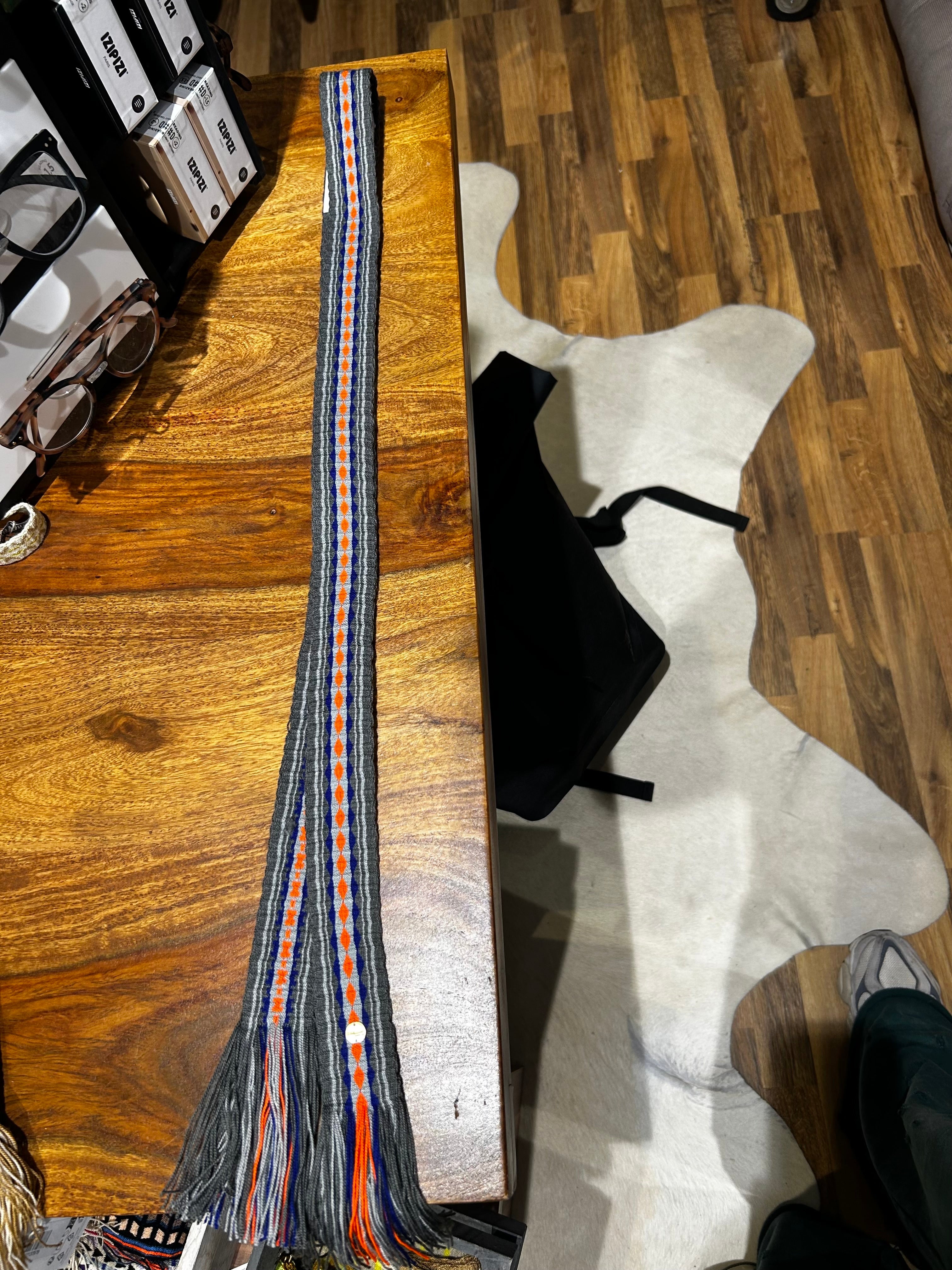 Guanabana Gürtel zum Knoten (breit) grau blau orange