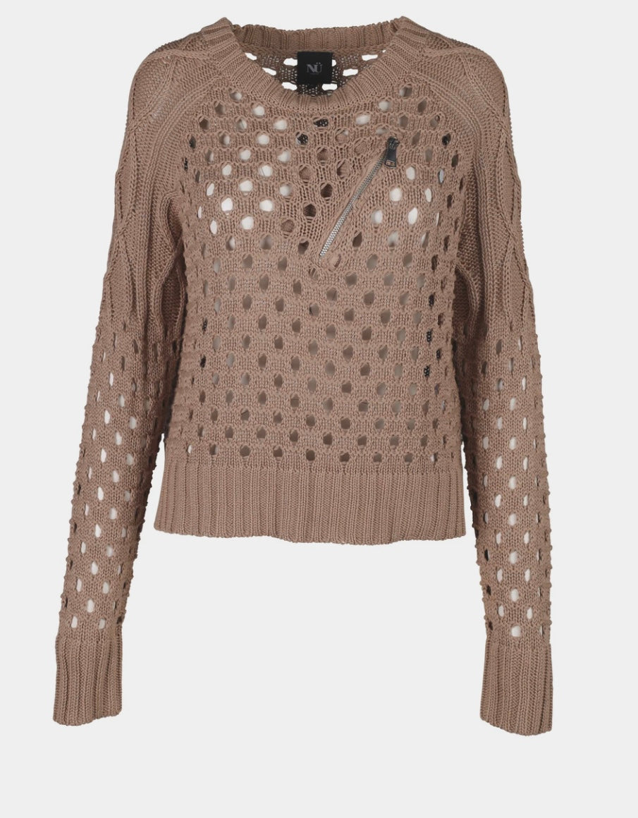 Nü Denmark Titti Strickbluse mit Lochmuster